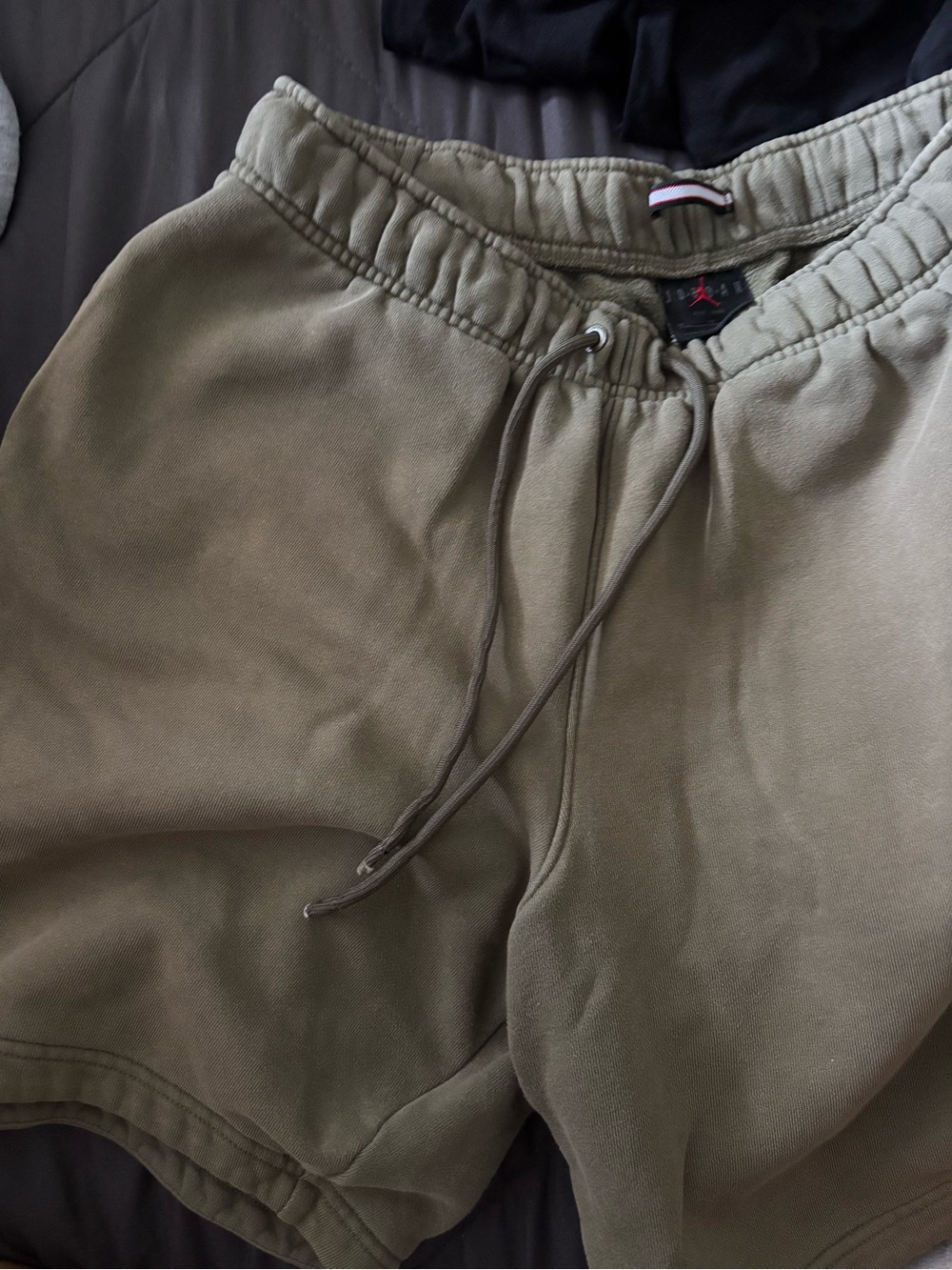 Jordan Olive-Tone Drawstring Shorts with Jumpman